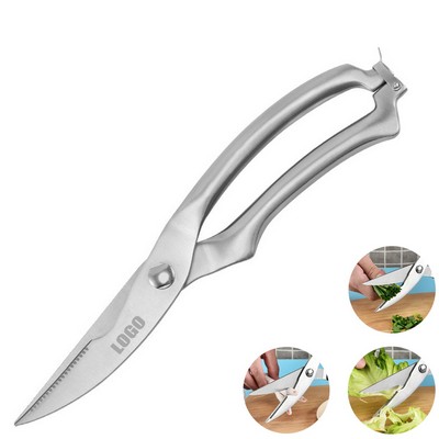Curved Blade Stainless Steel Kitchen Scissors