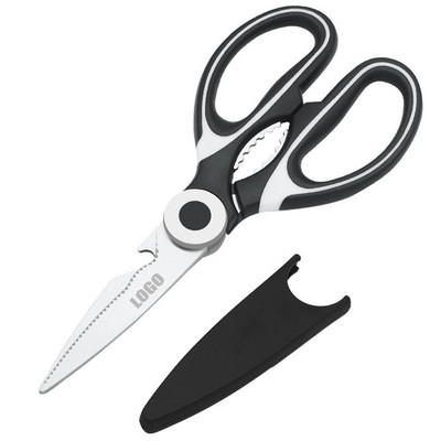 Multifunctional Scissors with Bottle Opener and Blade Cover